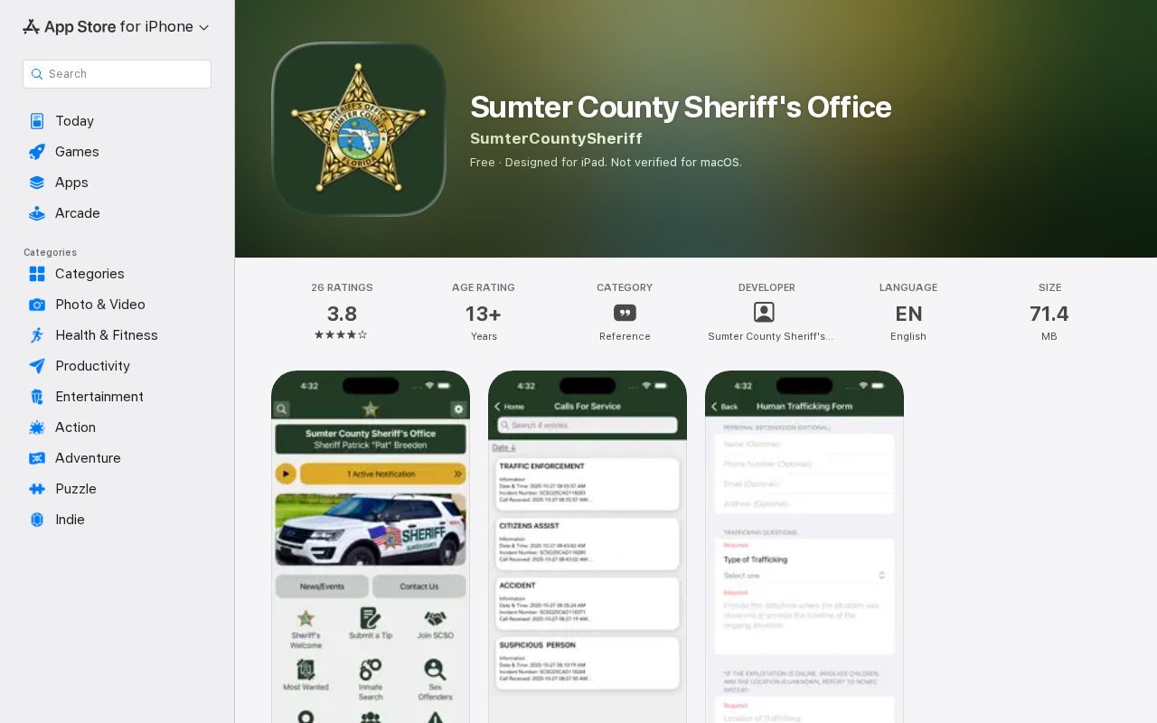 Sumter County Sheriff arrest and inmate search app